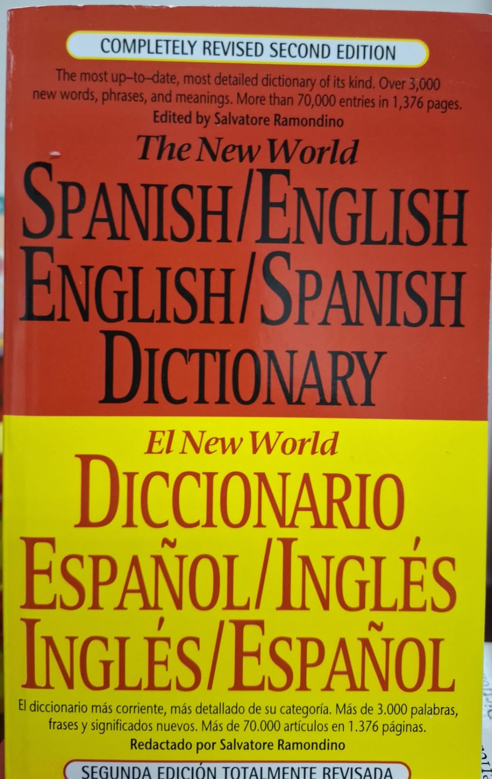 DICTIONARY  SPANISH/ENGLISH THE NEW WORLD